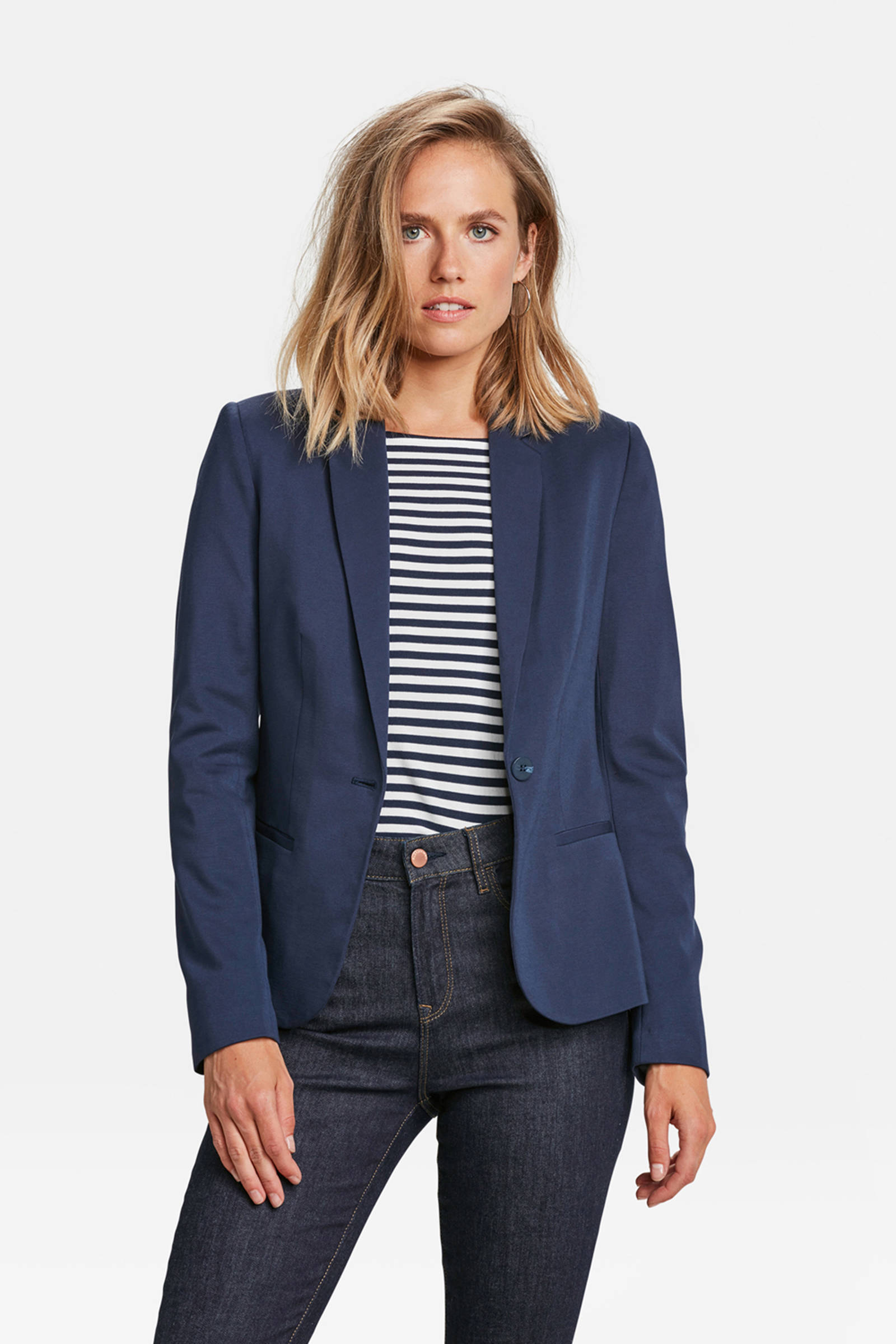 jersey blazer donkerblauw jersey blazer donkerblauw