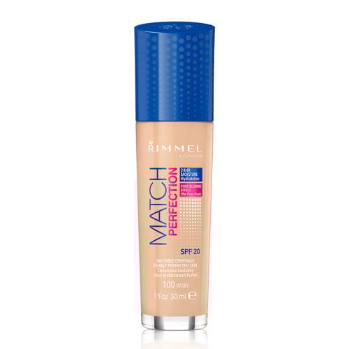 Wehkamp Rimmel London Match Perfection foundation - 100 Ivory aanbieding
