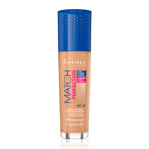 Wehkamp Rimmel London Match Perfection foundation - 400 Natural Beige aanbieding