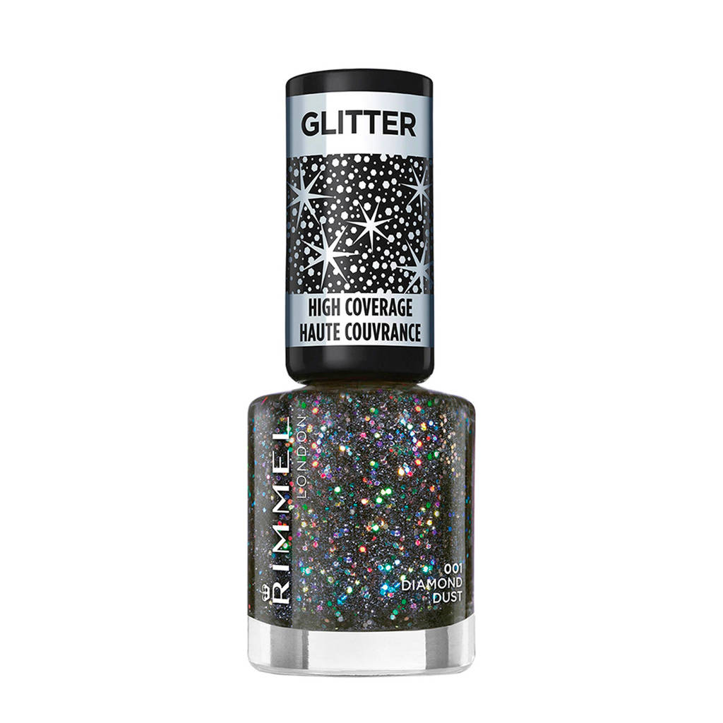 Rimmel London Glitter High Coverage nagellak - 1 Diamond Dust