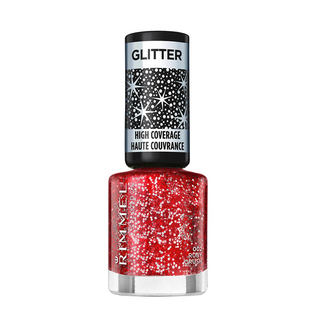 Ondraaglijk Bezwaar monster Rimmel London Glitter High Coverage nagellak - 2 Ruby Crush | wehkamp