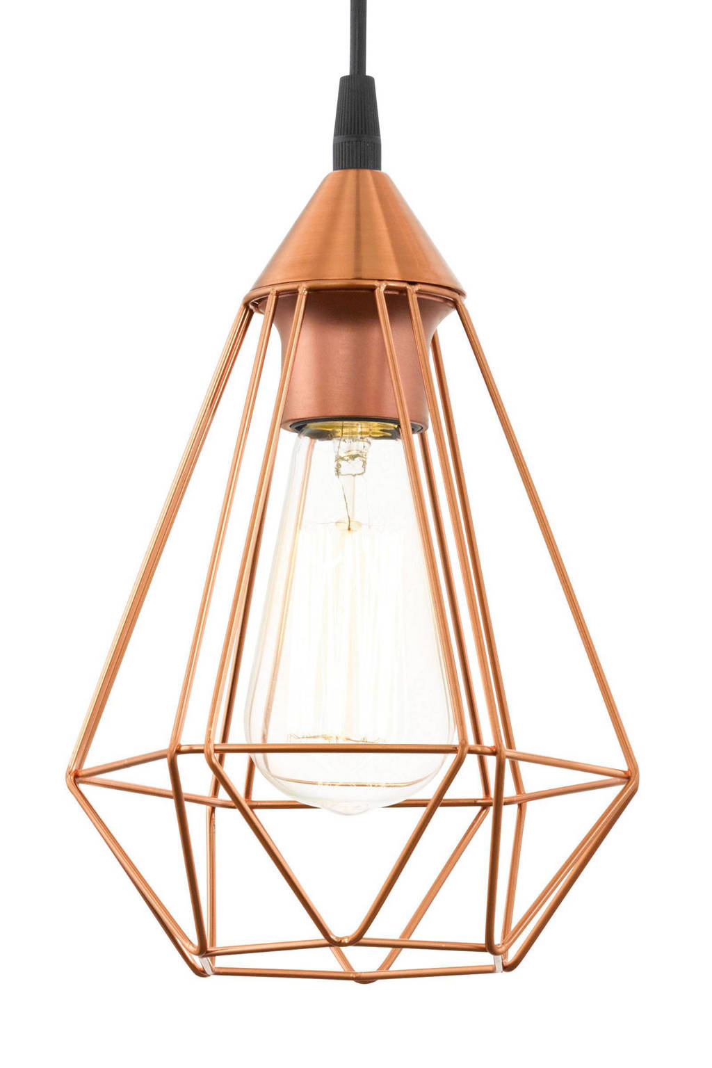 EGLO hanglamp Tarbes, Zwart/koper