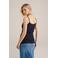 WE Fashion spaghettitop met katoen donkerblauw