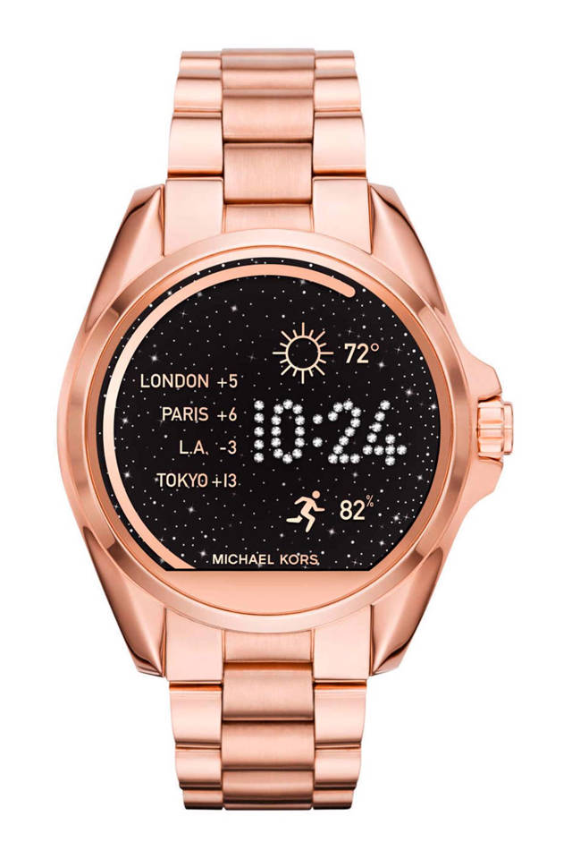 michael kors access touch screen rose gold bradshaw smartwatch mkt5004