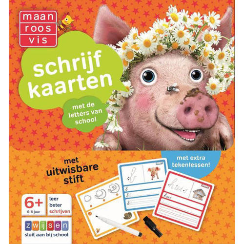 Maan Roos Vis Schrijfkaarten 6 huismerk kopen in de aanbieding