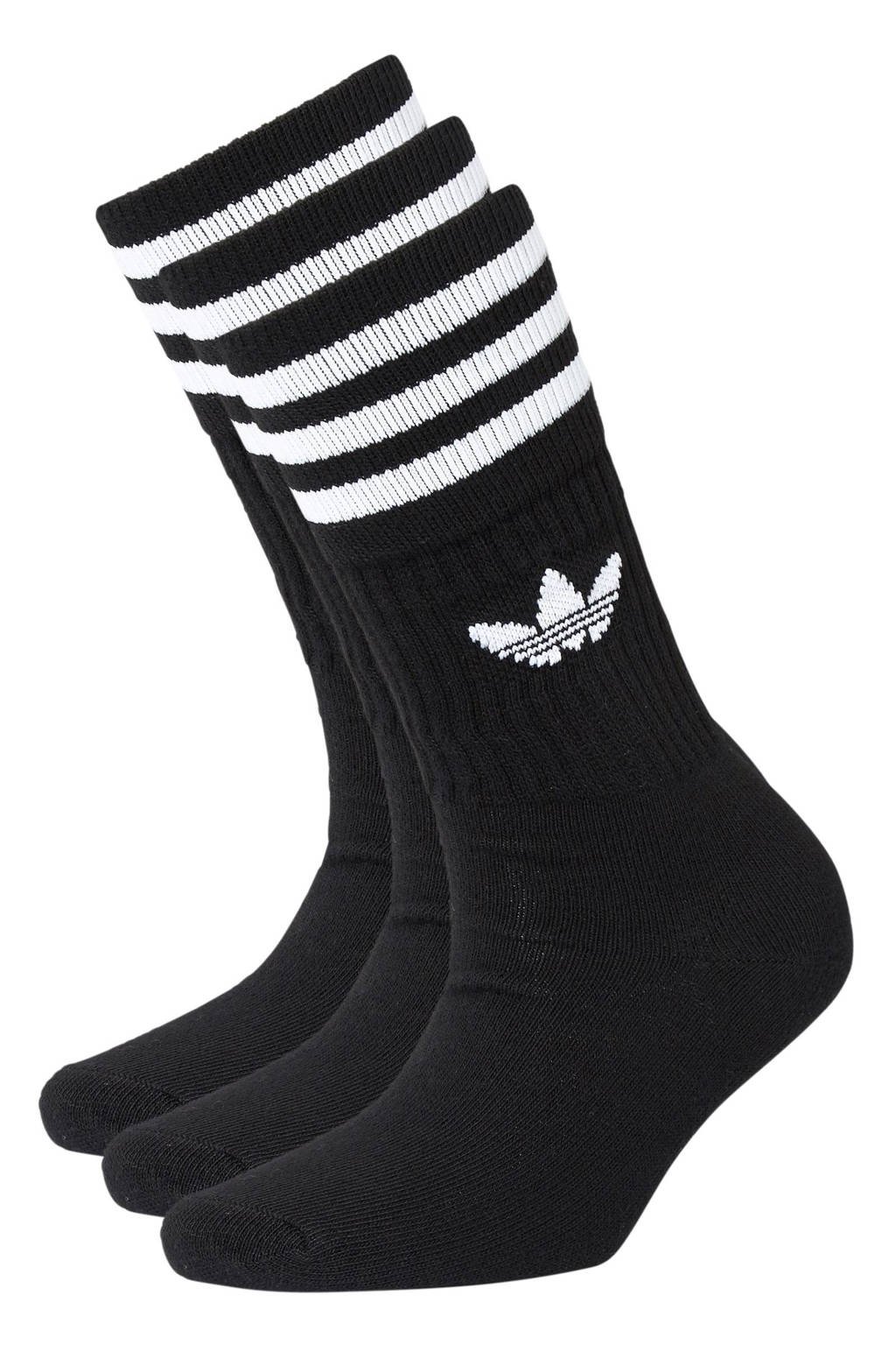 adidas Originals sokken - set van 3 zwart, zwart/ wit