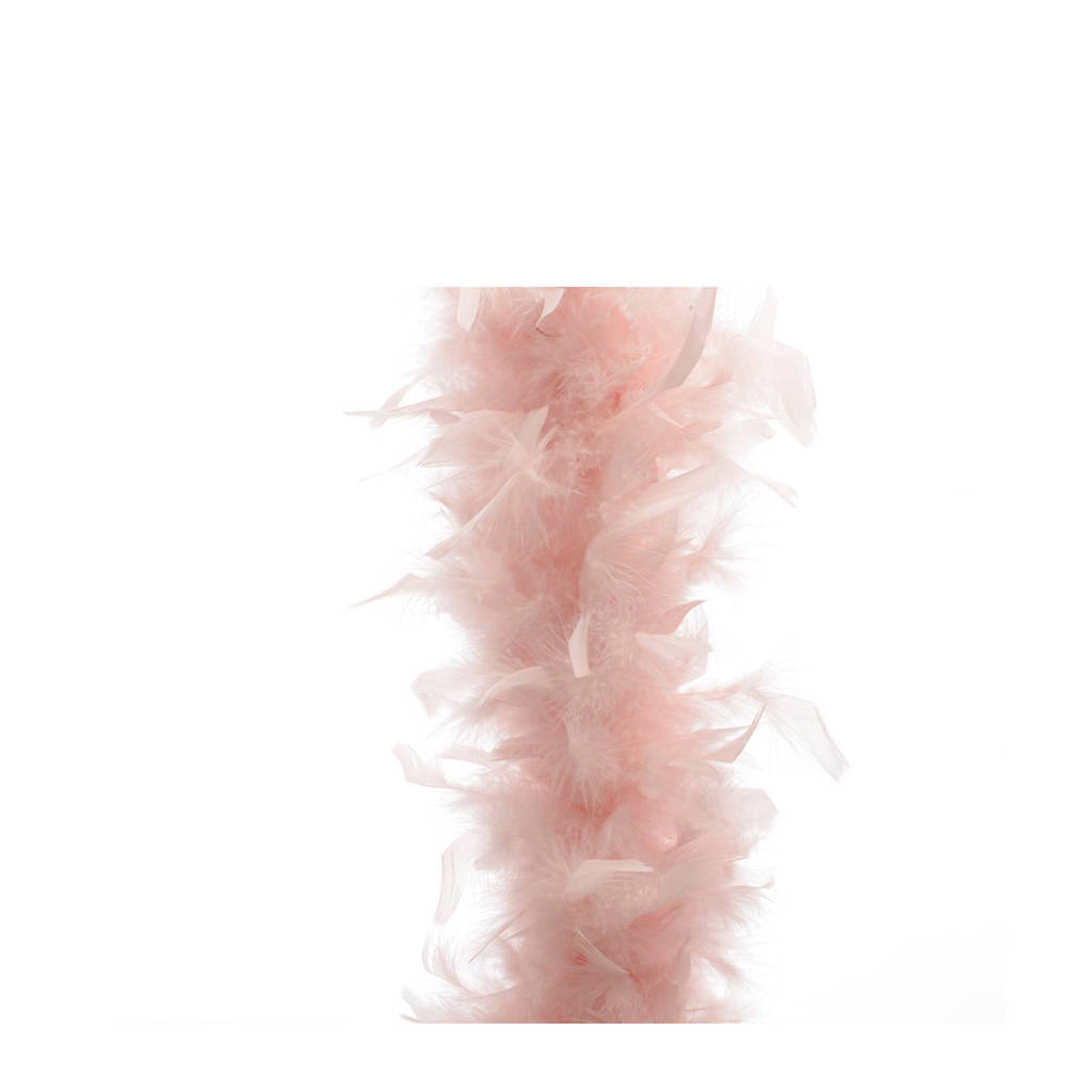 Decoris veren boa (185 cm), Poeder roze
