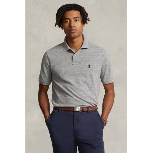 POLO Ralph Lauren custom slim fit polo grijs afbeelding