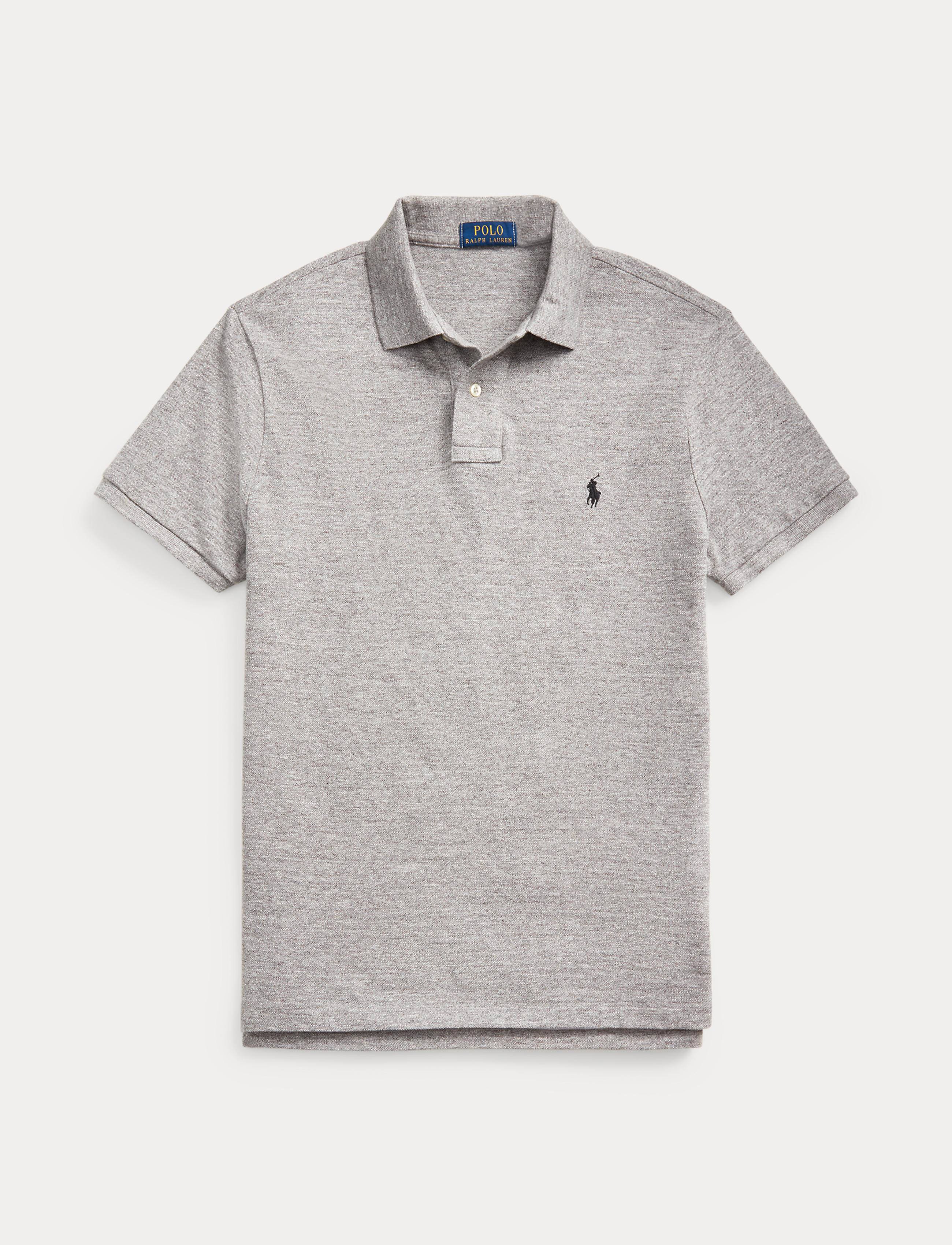 ralph lauren slim fit polo grey