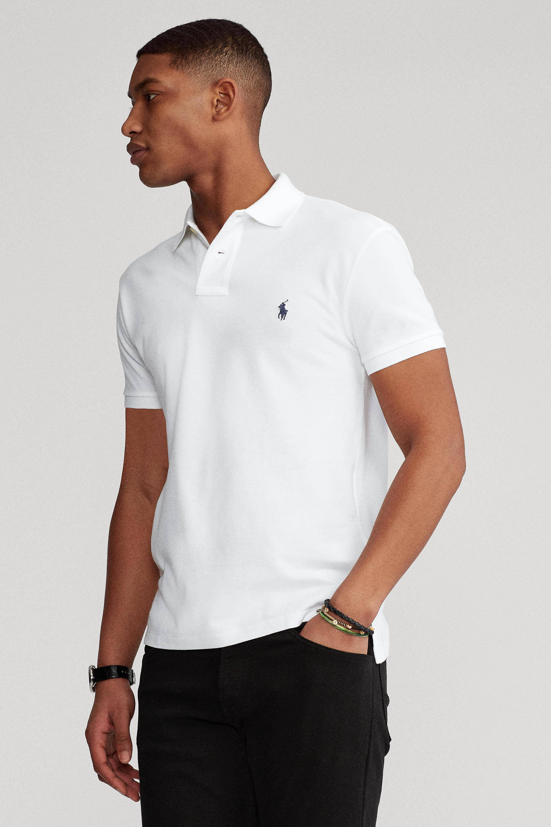 Ralph Lauren Polo shirt wit-blauw volledige print casual uitstraling Mode Shirts Polo shirts 