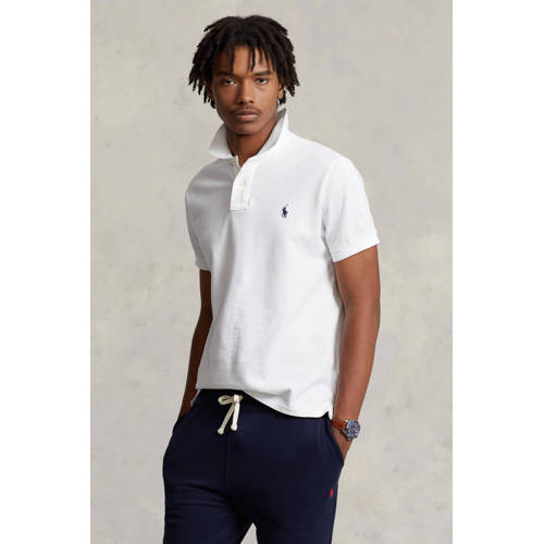 POLO Ralph Lauren slim fit polo wit afbeelding