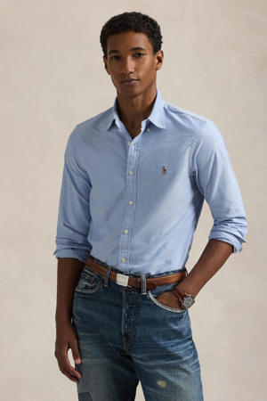 slim fit overhemd lichtblauw