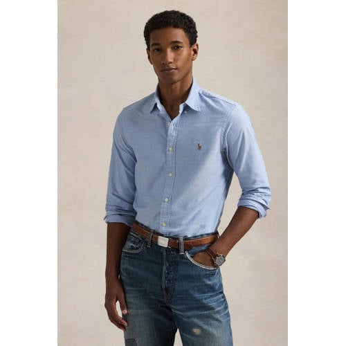 POLO Ralph Lauren slim fit overhemd lichtblauw afbeelding