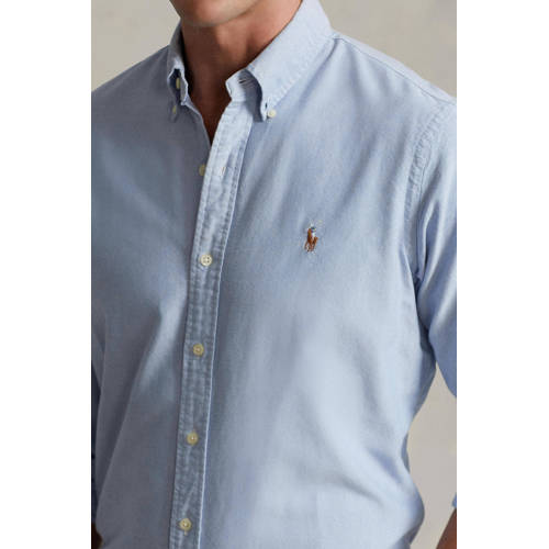 POLO Ralph Lauren slim fit overhemd lichtblauw
