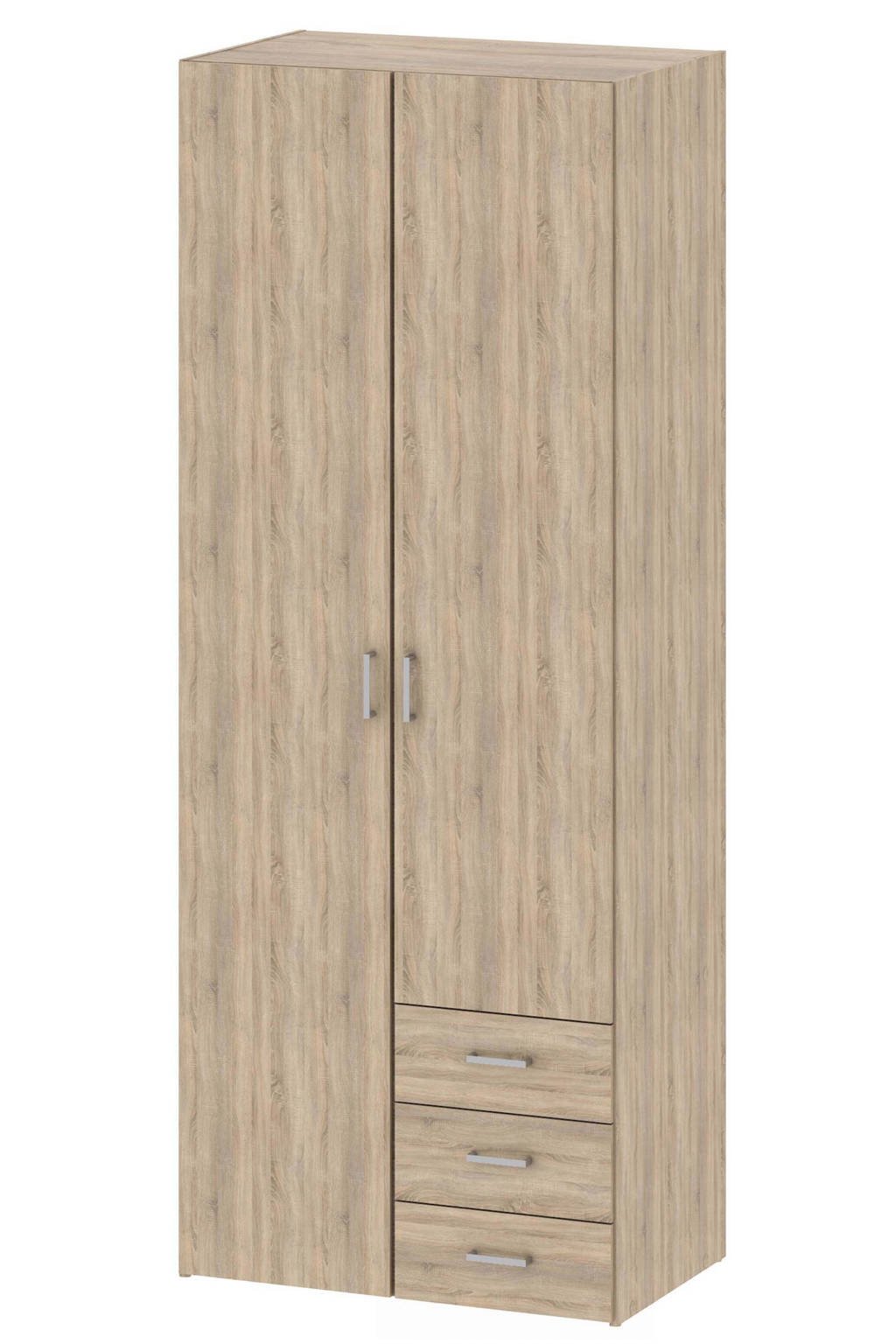 W 2-deurs kledingkast Space, Eiken