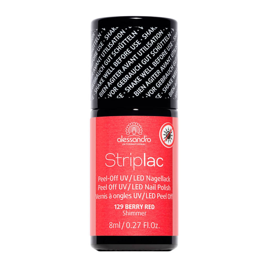Alessandro Striplac gel nagellak - 129 Berry Red