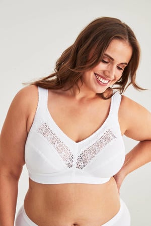 niet-voorgevormde bh zonder beugel Cotton Stars wit