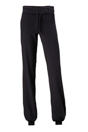thumbnail: Zwarte dames Papillon joggingbroek van katoen met regular fit, regular waist, elastische tailleband met koord en effen