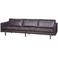 BePureHome WOOOD Rodeo Bank 3-Zits - Eco-leder - Zwart - 85x277x86