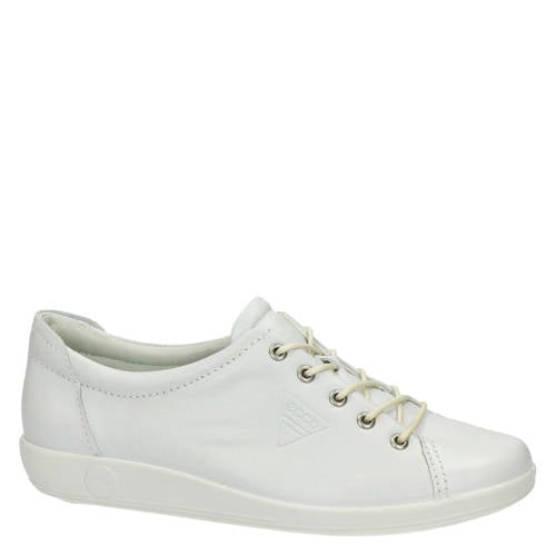 Ecco Soft 2.0 leren veterschoenen wit afbeelding