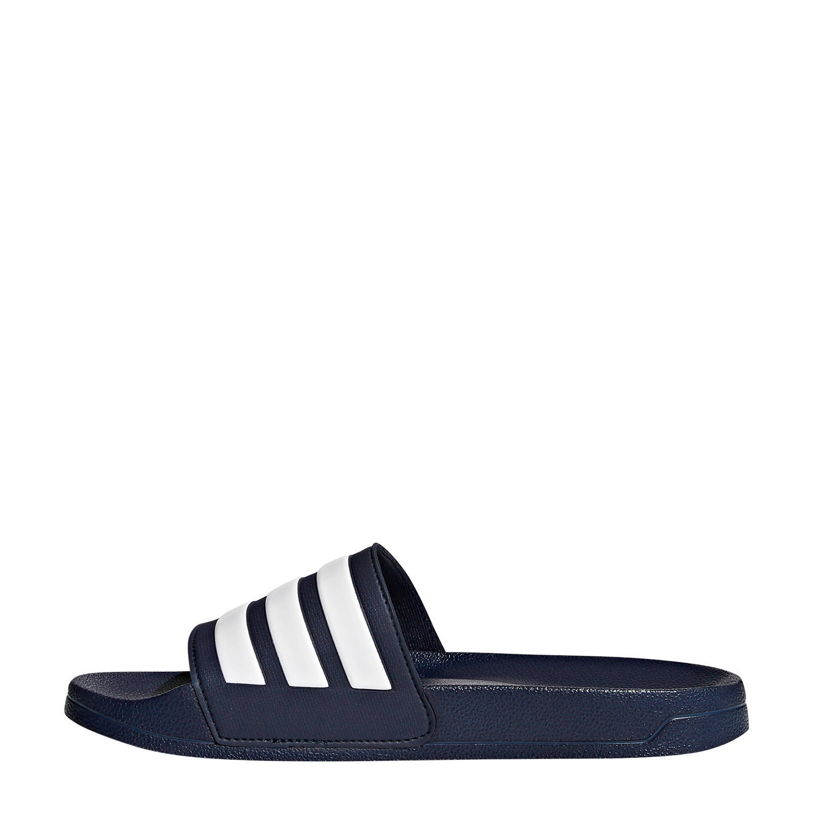 adidas Performance Adilette Shower badslippers donkerblauw/wit | wehkamp