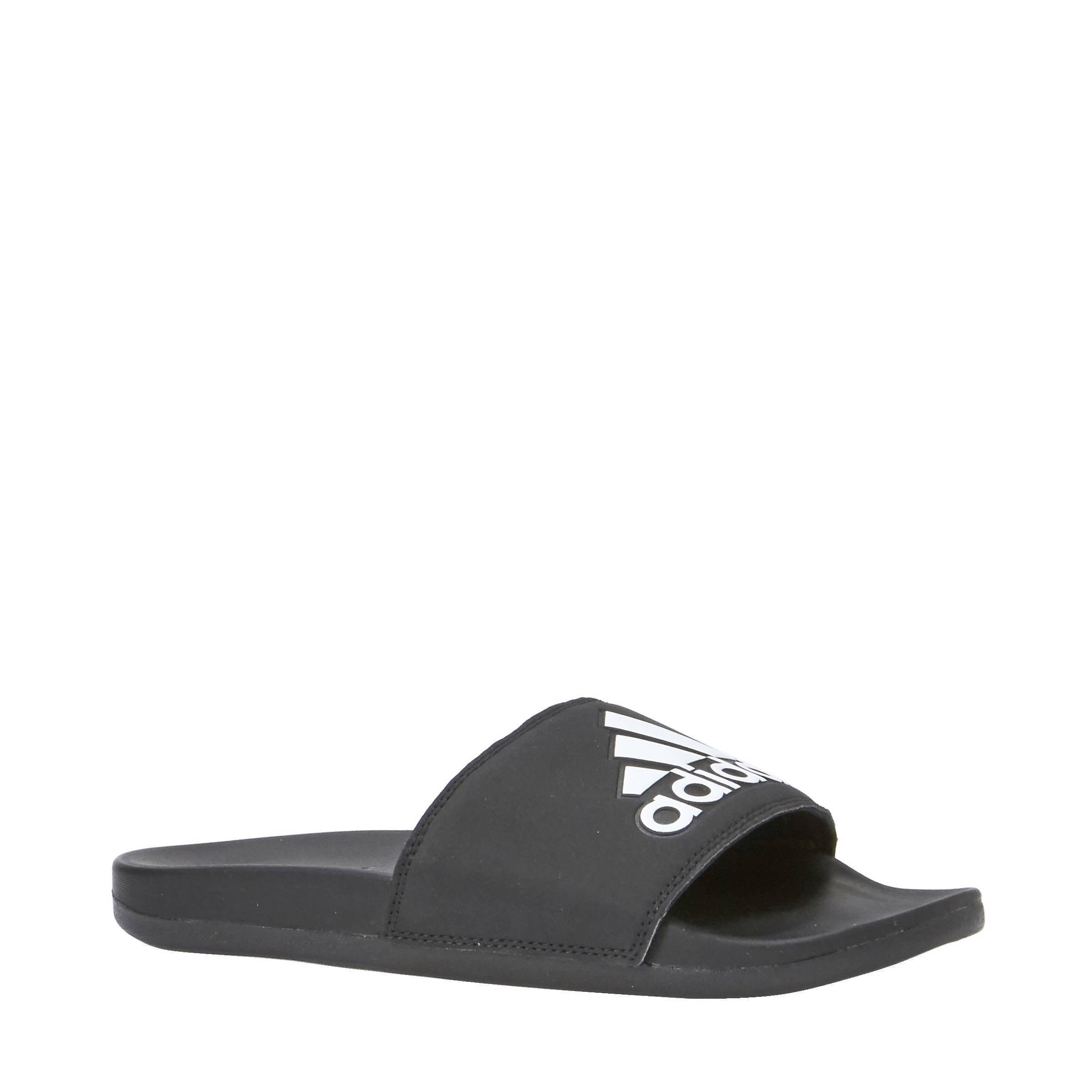 adidas Performance Adilette Comfort slippers zwart/wit | wehkamp