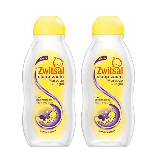 Zwitsal Slaap Zacht Massage Olie Lavendel 2X200 Ml Baby zwitsal kopen in de aanbieding