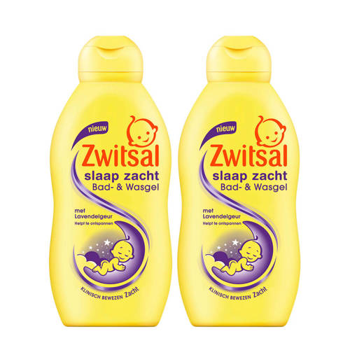 Zwitsal Slaap Zacht Bad Wasgel Lavendel 2X200 Ml Baby zwitsal kopen in de aanbieding