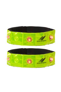 Rucanor   set van 2 reflecterende armband, Neongeel/Zwart