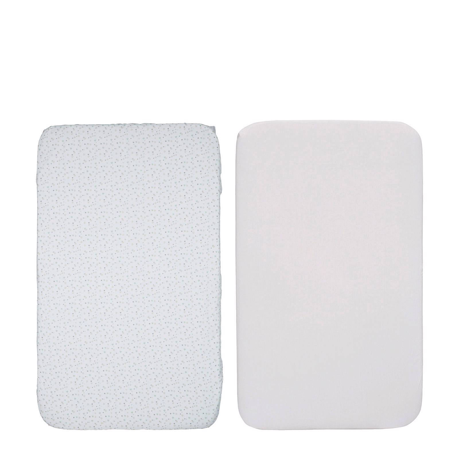 Chicco Next2Me hoeslaken lichtgrijs (2 stuks) wehkamp