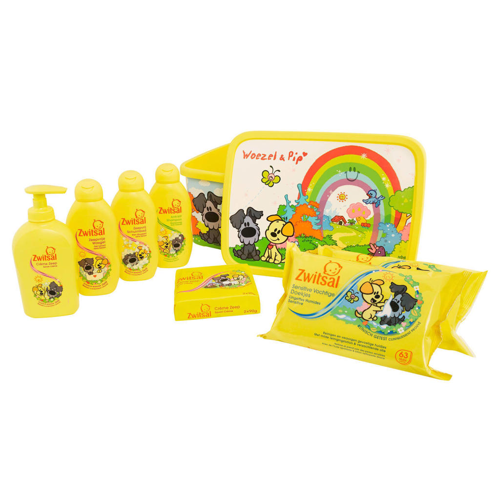 Zwitsal Woezel & Pip pakket incl. gratis opbergbox - 7-delig - baby