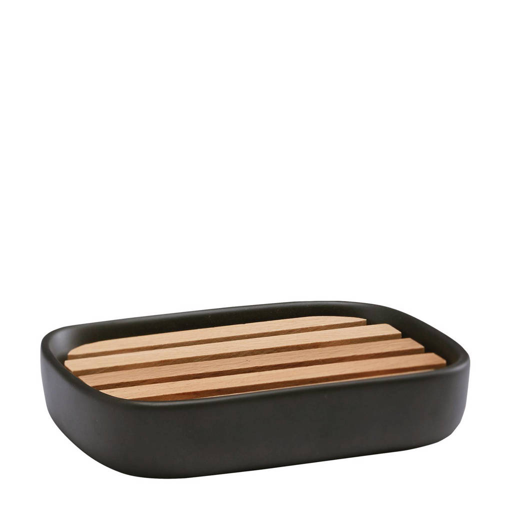 Aquanova zeepschaal Oscar (13x9x2,5 cm) Zwart