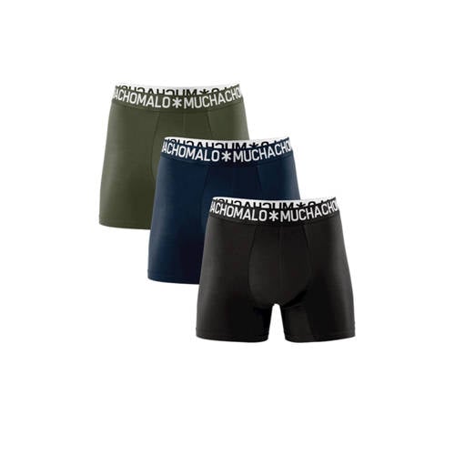 Muchachomalo boxershort Solid (set van 3) afbeelding