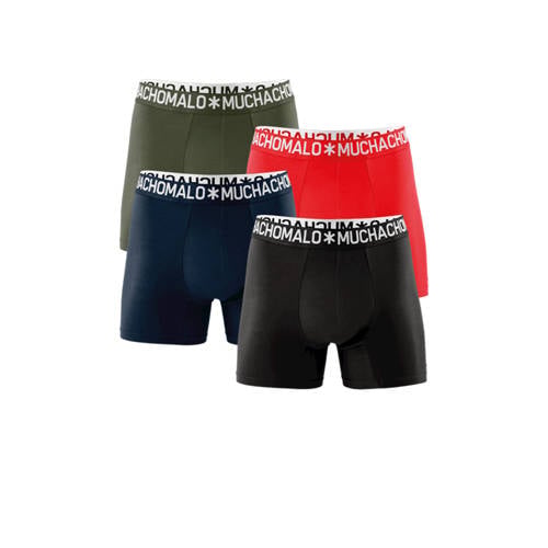 Muchachomalo boxershort Solid (set van 4) afbeelding