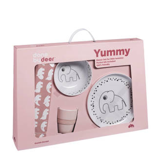 Happy Dots serviesset roze