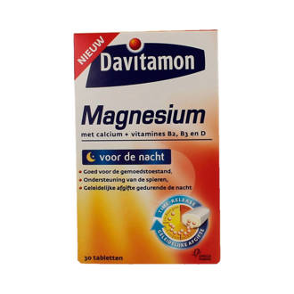 Magnesium Voor de Nacht - 30 tabletten - voedingssupplement
