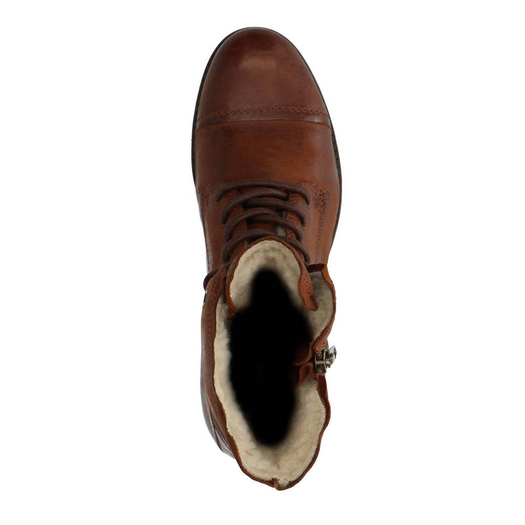 Sacha Imitatiebont voering Veterboots Sacha Leren Leren XzIrXq