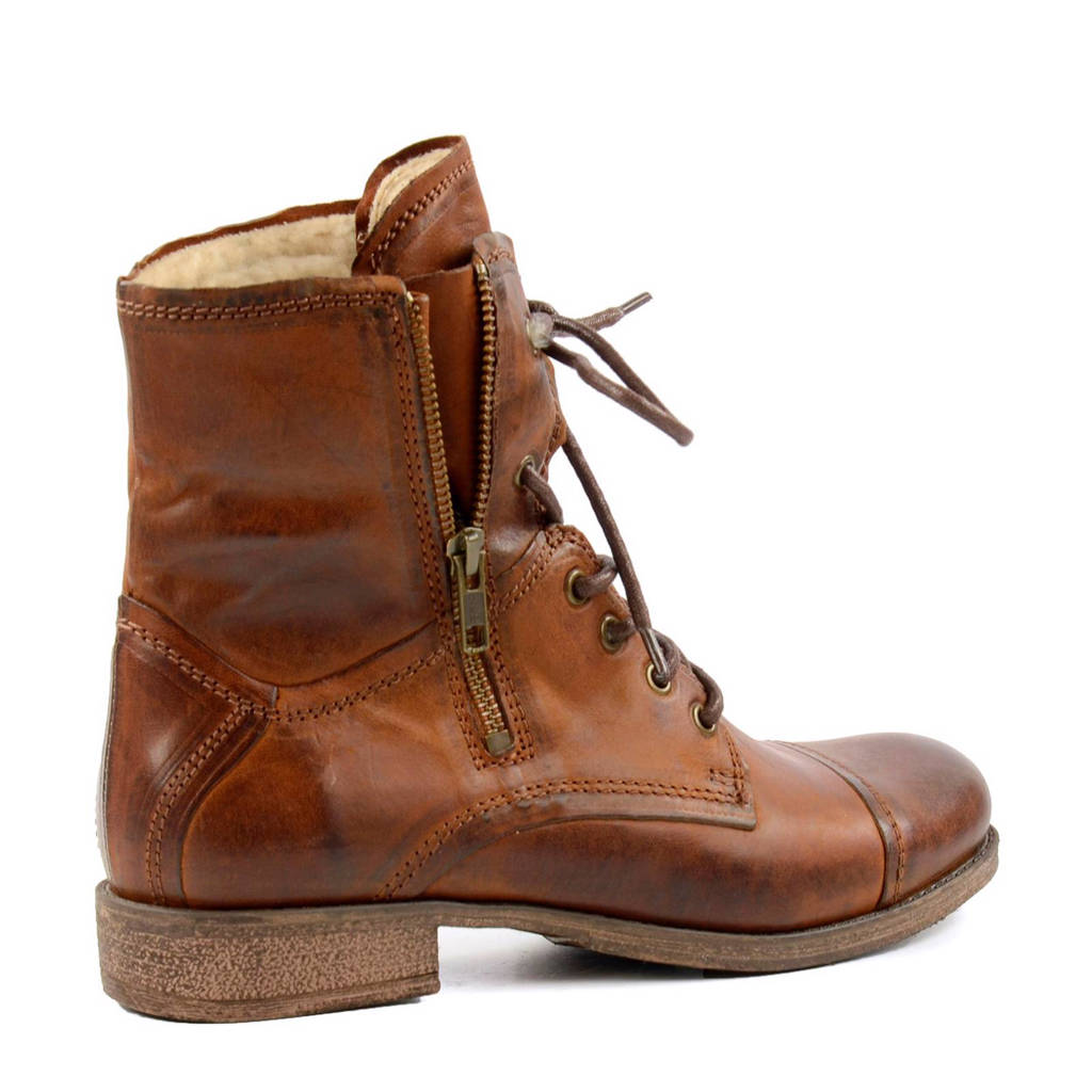 Sacha Imitatiebont voering Veterboots Sacha Leren Leren XzIrXq