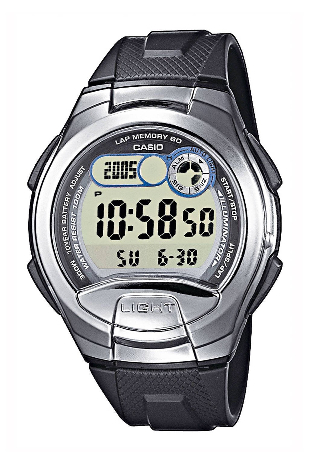 Casio horloge, RVS/zwart