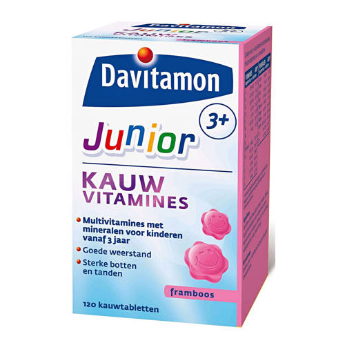 Davitamon Junior 3 Framboos 120 Kauwtabletten davitamon kopen in de aanbieding Davitamon Junior 3 Framboos 120 Kauwtabletten davitamon kopen in de aanbieding
