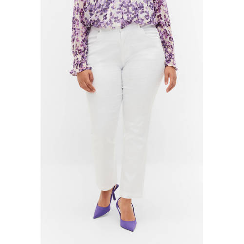 Zizzi regular waist slim fit jeans Emily wit