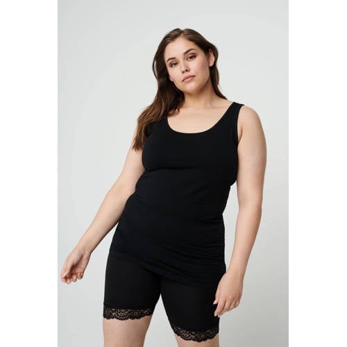 Zizzi Plus Size cycling short met kant zwart afbeelding