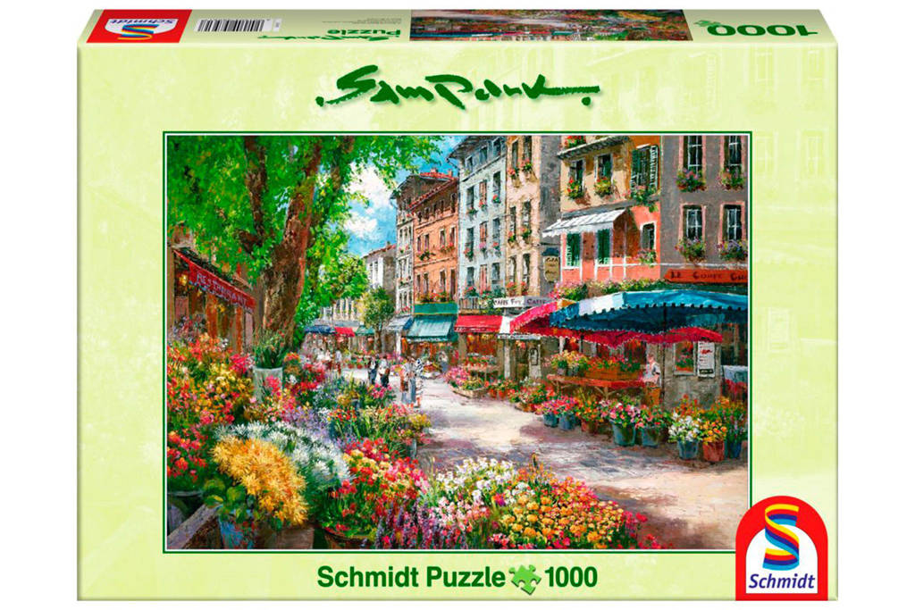 Schmidt bloemetjesmarkt Parijs legpuzzel 1000 stukjes