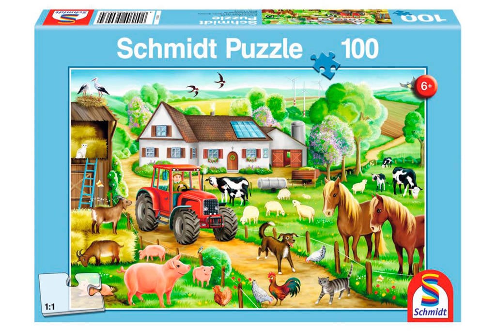 Schmidt boerderij legpuzzel 100 stukjes