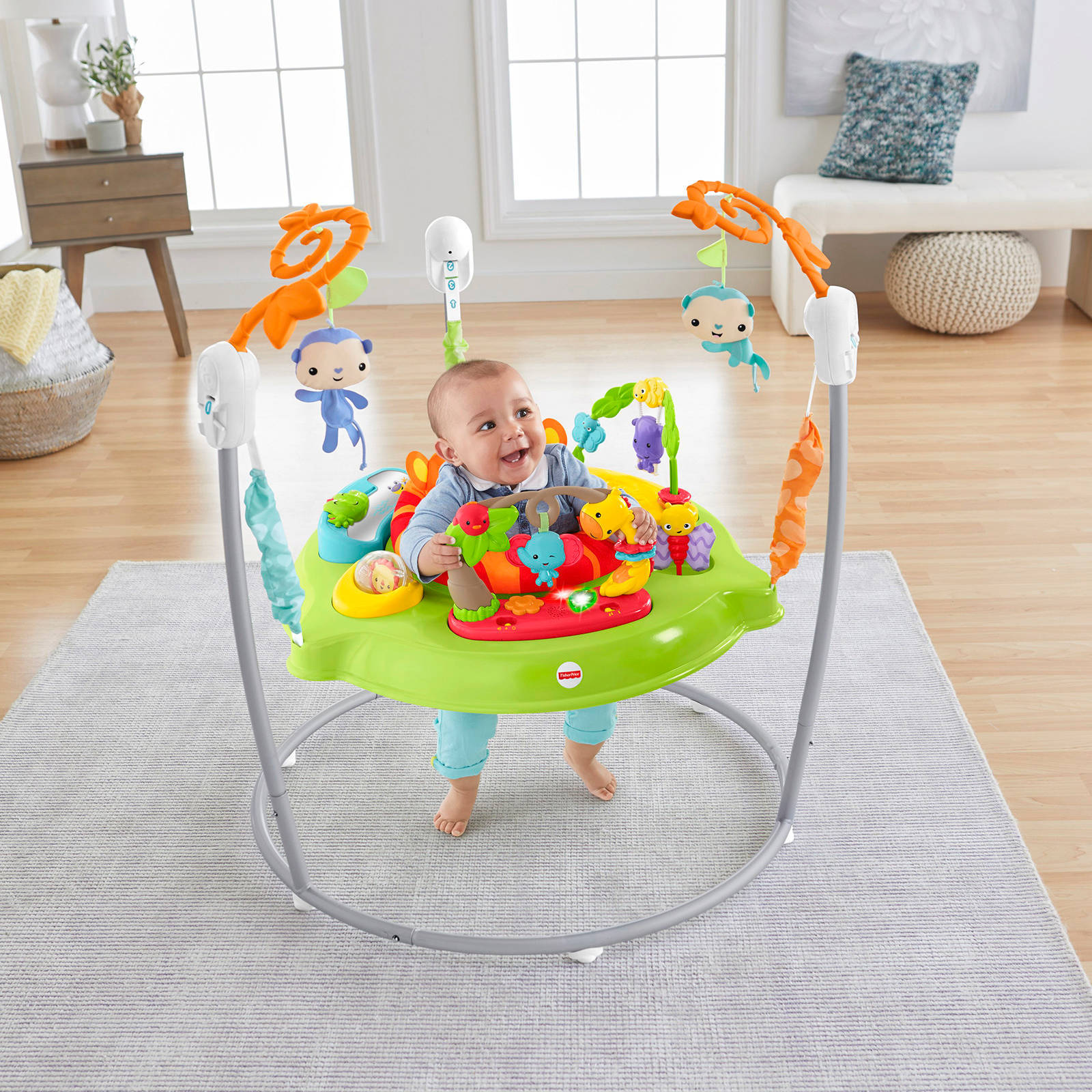 trotteur jumperoo jungle fisher price