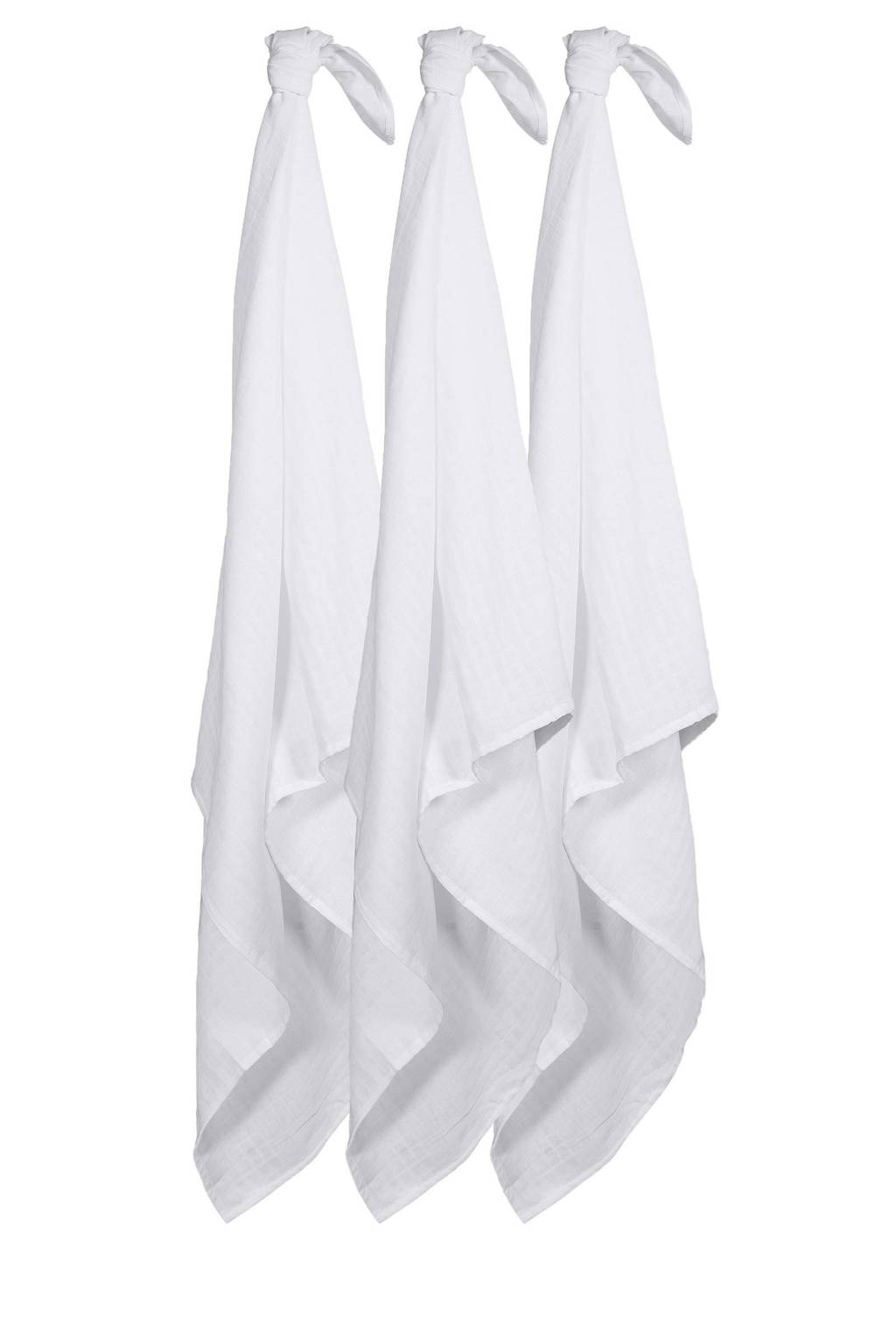 Jollein hydrofiel multidoek 115x115 cm wit (3 stuks), Wit