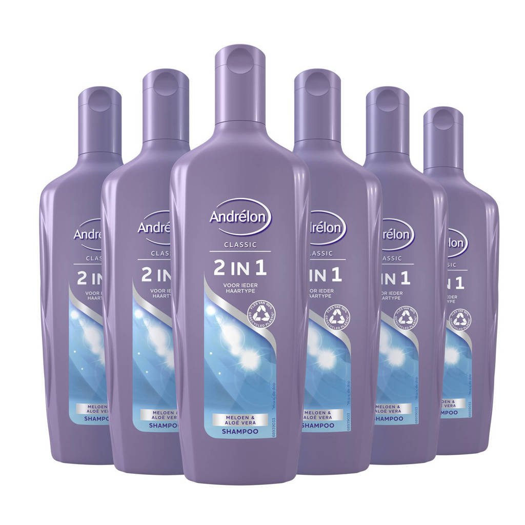 Andrelon Classic 2-in-1 shampoo & conditioner - 6 x 300 ml - voordeelverpakking