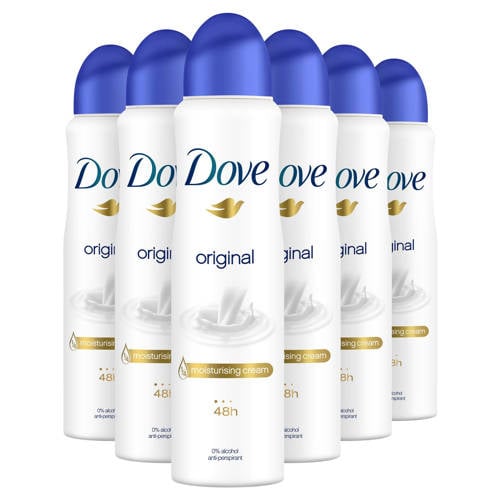 Dove Original Deodorant Spray 6X150 Ml Anti Transpirant dove kopen in de aanbieding