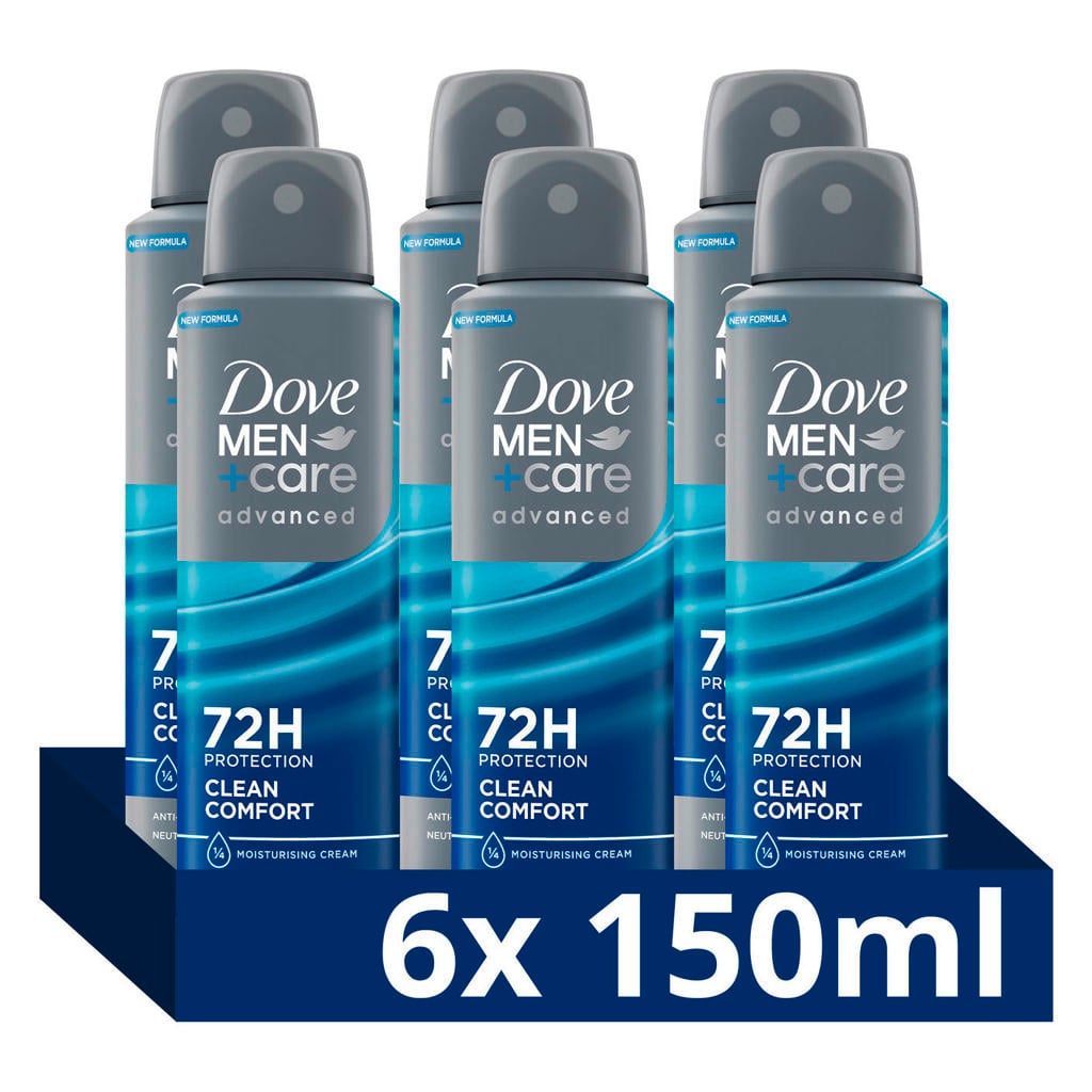 Dove Men+Care Advanced Clean Comfort anti-transpirant deodorant spray - 6 x 150 ml