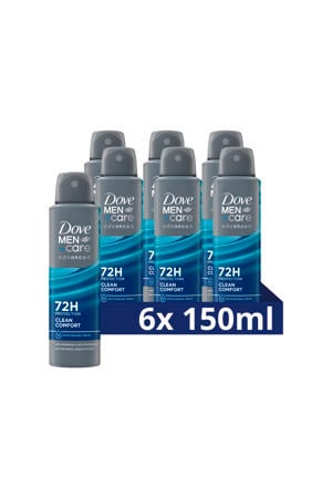 Clean Comfort deodorant spray - 6x150 ml - anti-transpirant